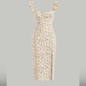 Easter Ready Pastel Yellow Floral All Over Dress